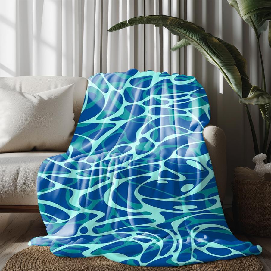 Abstract Pattern Blanket Microfiber Flannel Cover Blanket Bedroom Living Room Sofa Soft And Comfortable Home Decoration