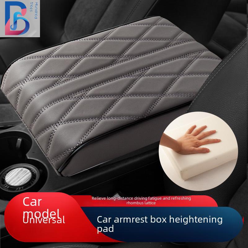 Armlehnenpolster fürs Auto – Verdicktes Armlehnenpolster aus Memory-Schaumstoffleder für die universelle Mittelkonsole, erhöhtes Ellbogenpolster