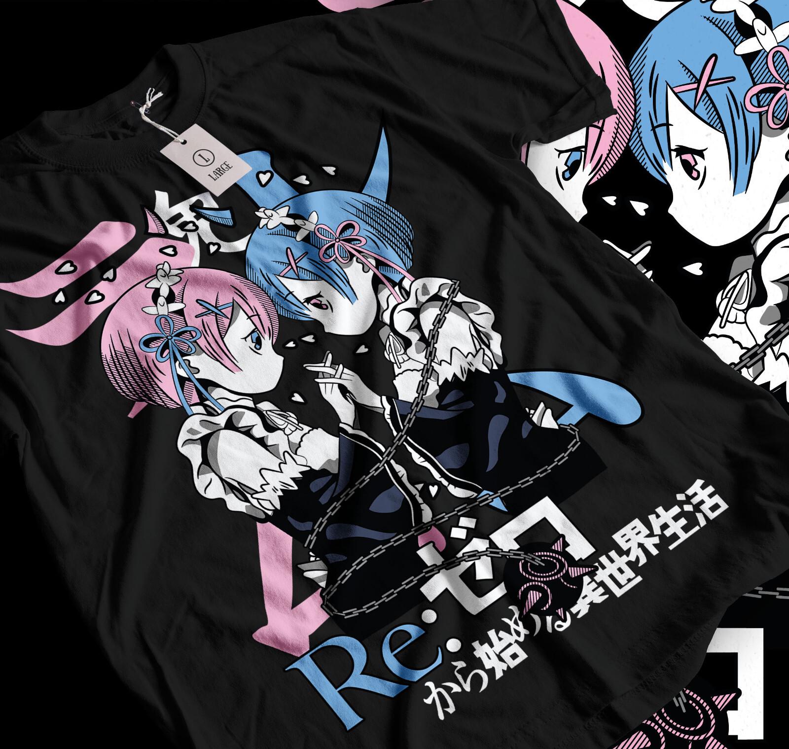 Rem Re Zero T-Shirt Mens Womens Tees Top Subaru Japanese Cute Re Zero Ram Kawaii Girl Shirt all 035 S