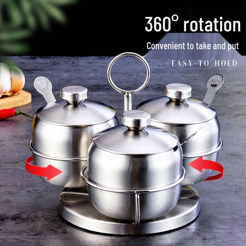 Riyue Xingchen 304 Stainless Steel Seasoning Jar Set