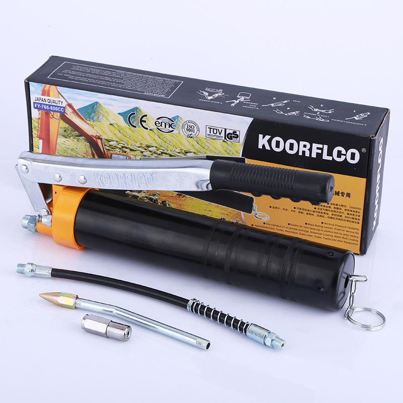 High-Pressure Dual-Action Zipper and Chain Grease Gun for Excavators
