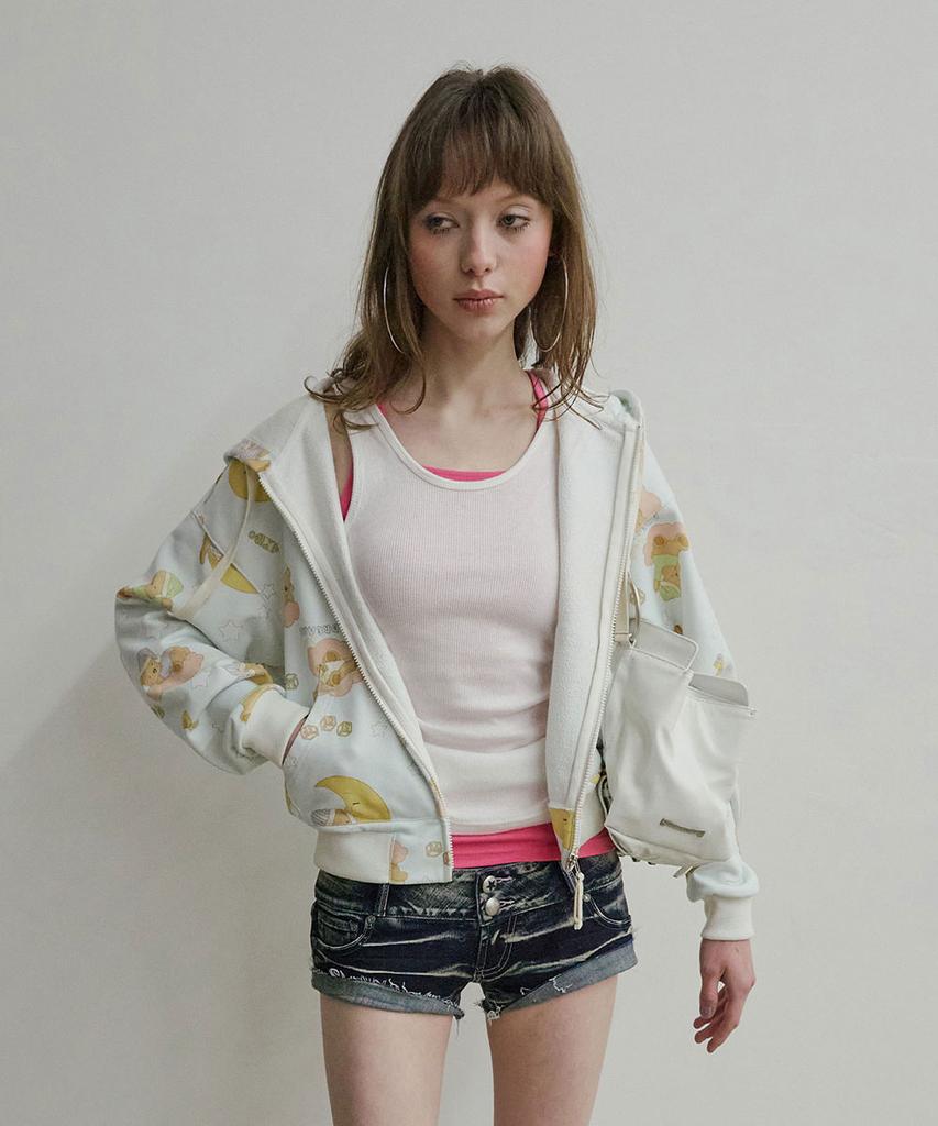 SCULPTOR Sweet Dreams Hooded Zip-Up Baby Blue