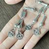 Antique Silver Plated Necklace Connectors Metal Brushes Pendant Accessories DIY Handmade Jewelry Making Supplies