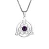 Style Trinity Celtic Knot Shield Pendant Witch Knot Necklace Men Women Irish Protection Amulet Jewelry