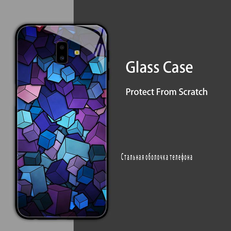 For Samsung J6 J6+ 2018 Case Cover Tempered Glass Case Hard Shockproof Coque Bumper For Samsung J4 Plus J7 2017 Protect Case