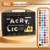 True Color Soft Tip Acrylic Marker Pens - Non-Bleeding, Stackable, Hand-Painted Graffiti & Watercolor Art Pens for Students