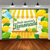 2D Plane 1 Piece of Cute Freshly Squeezed Lemonade-themed Background Fabric Party Decoration Banner Birthday