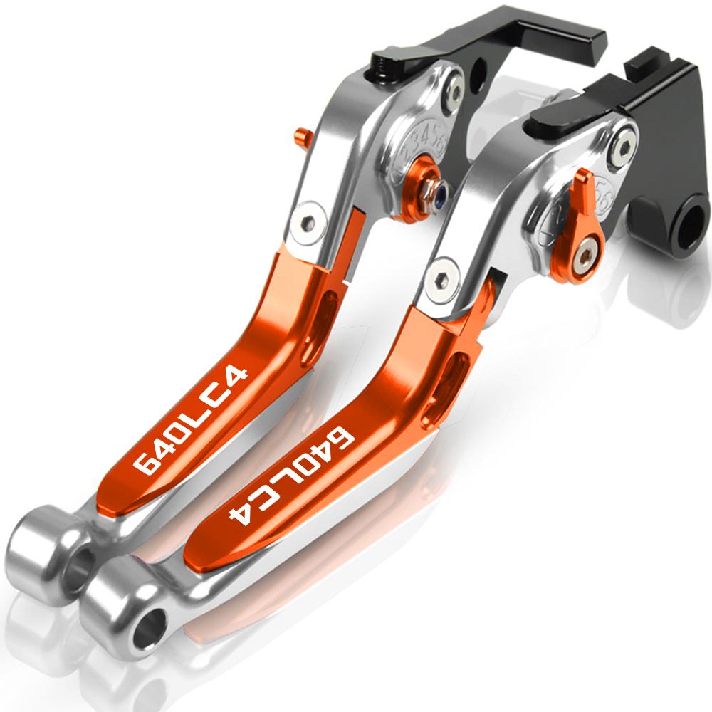 Motorcycle CNC Adjustable Extendable Foldable Brake Clutch Levers 640 LC4 Accessories For 640LC4 2003 2004 2005