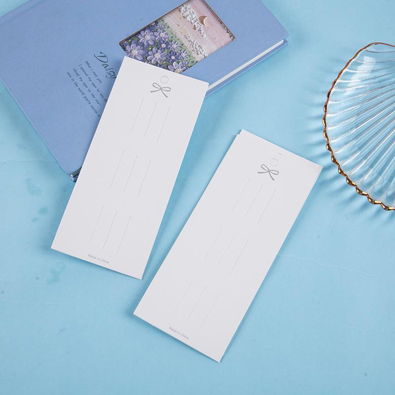 50 Buc Card de Carton Alb cu Fundă Agrafă de Păr Elastic de Păr Card Agățat pentru Expozitor Gem Ambalaj Bijuterii Accesorii DIY Carton pentru Articole de Păr