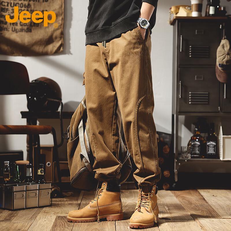 JEEP Men's Loose Fit Cargo Joggers