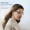 AI Smart Bluetooth Glasses: Gold Open-Ear, Anti-Blue Light, Translation, Calls, Music