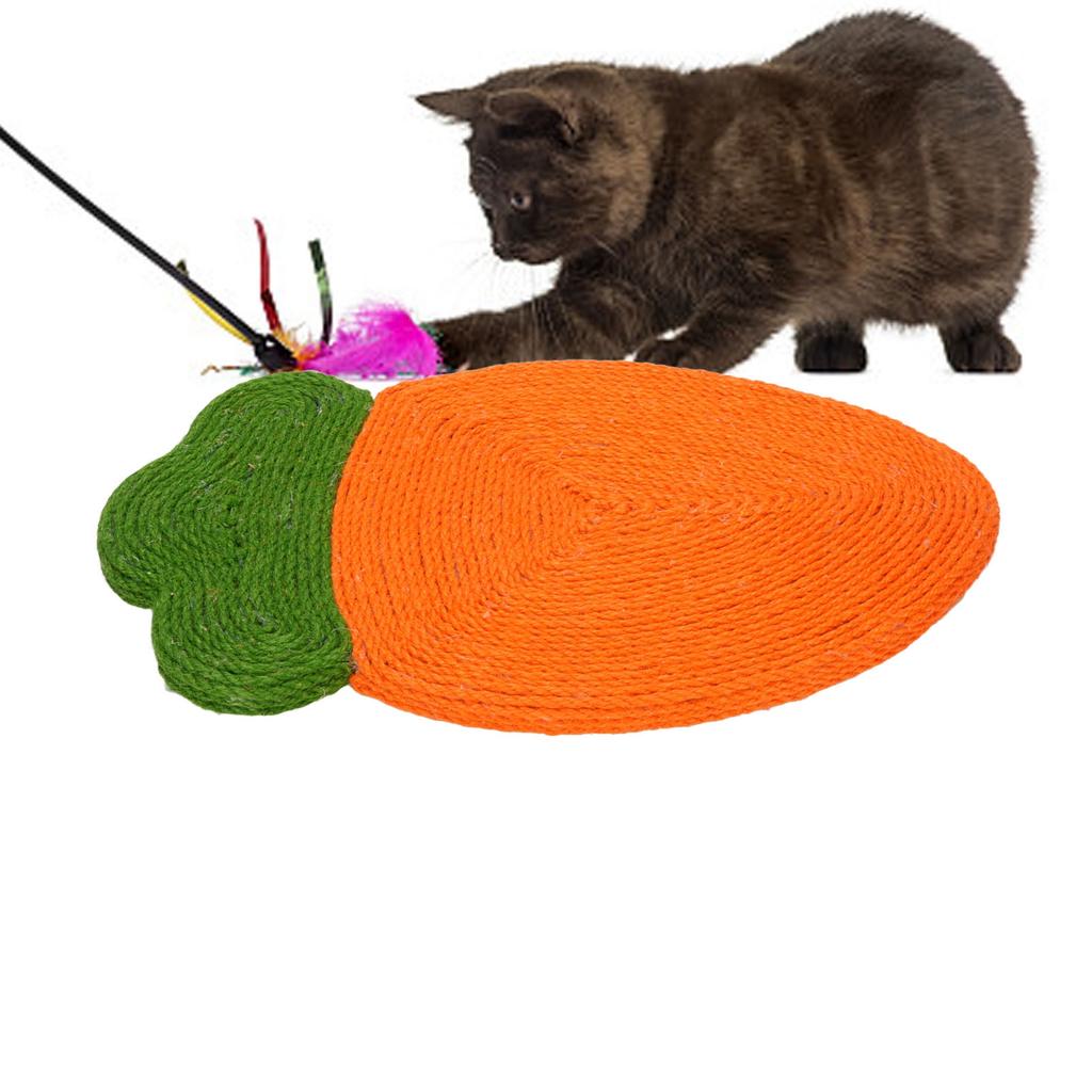 Cat Scratching Pad Jute Cute Look Space Saving Protect Furniture Suction Cup Cat Scratcher Mat for H