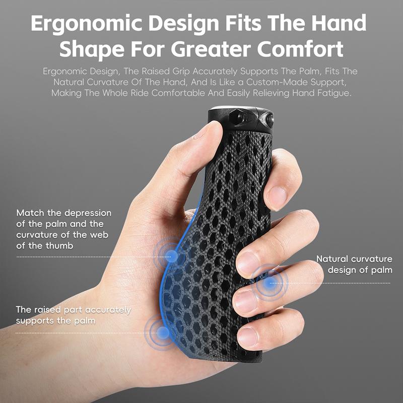 WEST BIKING 3D Printed Bike Grips Ergonomic MTB Handle Grip Breathable Shock Absorption Bike Handlebar Grips Bicycle Accessories