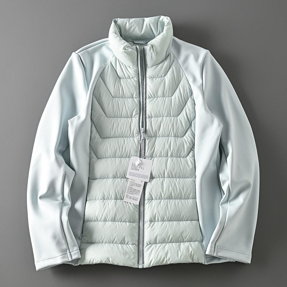 Autumn and winter white duck down stand-neck down jacket, separate, fill down, slim and thin sports style yoga jacket, down jacket