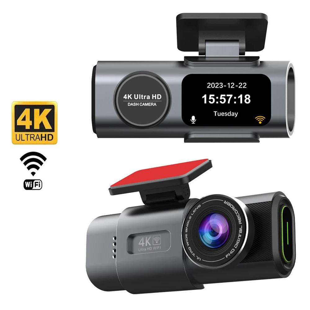 

Новый автомобильный рекордер высокой четкости с двумя объективами, инфракрасным ночным видением, 3M, автомобильный видеорегистратор DV 4K+WIFI