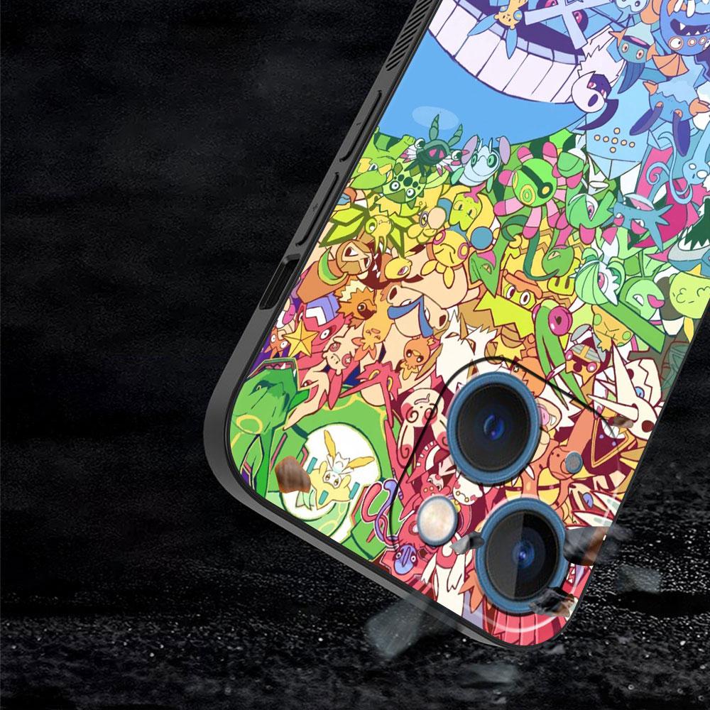 Case For Apple iPhone 13 11 15 Pro Max 14 Plus 12 Mini XR 7 8 X XS 6S 6 SE Silicone Phone Cover TPU Funda Pokemon Funny Cartoon