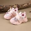Children Shoes  New Spring Toddler Girls Sport Shoes Bling Bling Soft Sole Breathable Outdoor Tennis Fashion Kids Sneakers