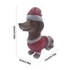 8Inch Christmas Dog Figurine Durable Resin Decoration For Mantels Display Holiday Gift Dog Lover