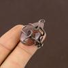 Natural Strawberry Quartz Gemstone Copper Wire Wrap Gift Ring Size 5.5 H1p76