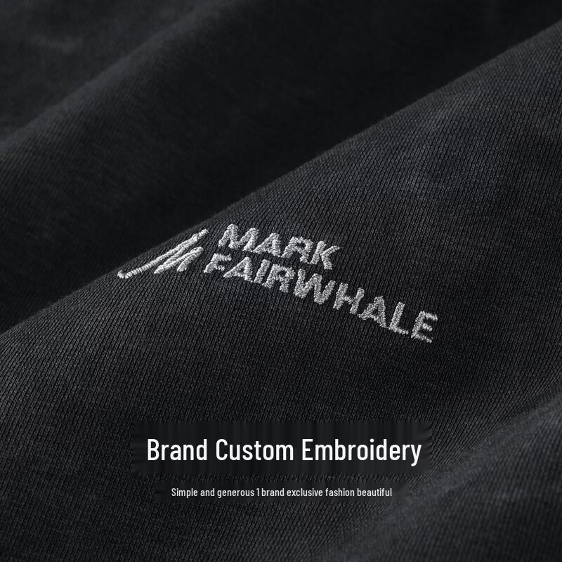 Mark Fairwhale Men's Tie-Dye Gradient Embroidered Round Neck T-Shirt