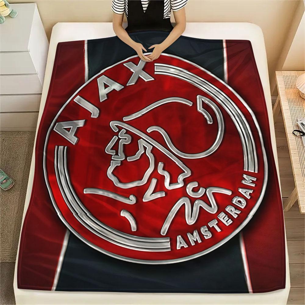1PC AFC Ajax Patterned Flannel Blanket Suitable For All Seasons for Home Decor Warmth and Comfort Gifts Holiday Present