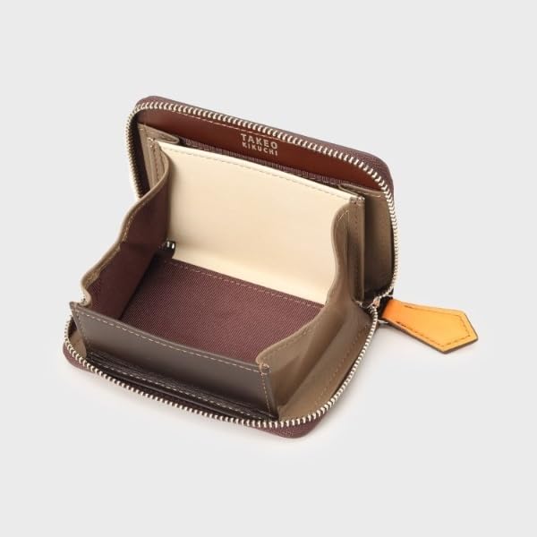Takeo Kikuchi Antique Leather Coin CaseWallet, Men's, Dark Brown (543) 07001534