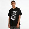 Trendy Dark Grim Reaper Skateboarding Print Streetwear Top Pure Cotton T-shirt