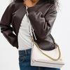 Coach Juliet 25 Logo Chiusura a Zip Borsa a Spalla in Pelle Tote Media Borse da Donna Gesso CW640-B4HA