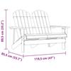 Vidaxl 2-Seater Adirondack Garden Chair, Fir, Brown