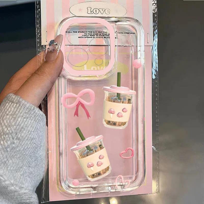 ins Korea Pink Bow Pattern Phone Case Xiaomi 14T 14 12T 13T Pro 12 13 11 Lite 5G Case for Mi Poco X6 X5 X3 F5 F6 M6 Pro Cover