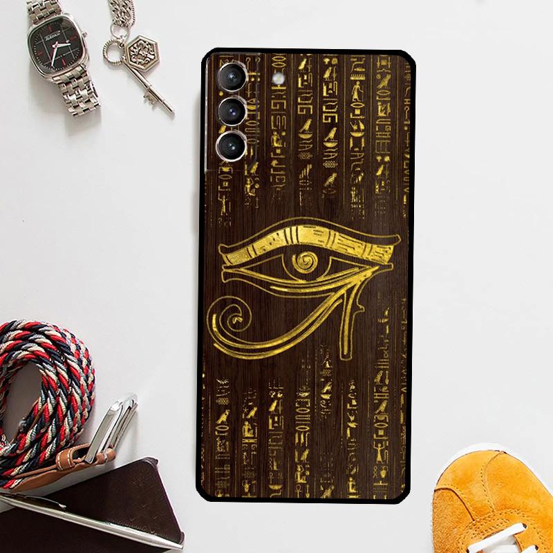 Sacred Eye of Horus Egypt Fresco Case For Samsung Galaxy S25 Ultra S20 S21 S22 S23 Plus S24 Ultra S9 S10 S25 FE Cover Coque