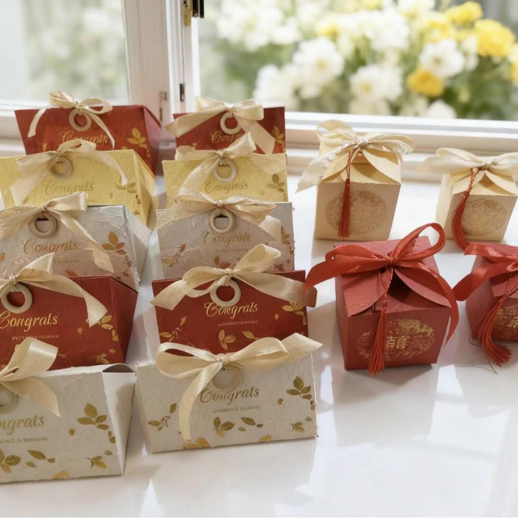 Elegant Chinese Wedding Candy Favor Box
