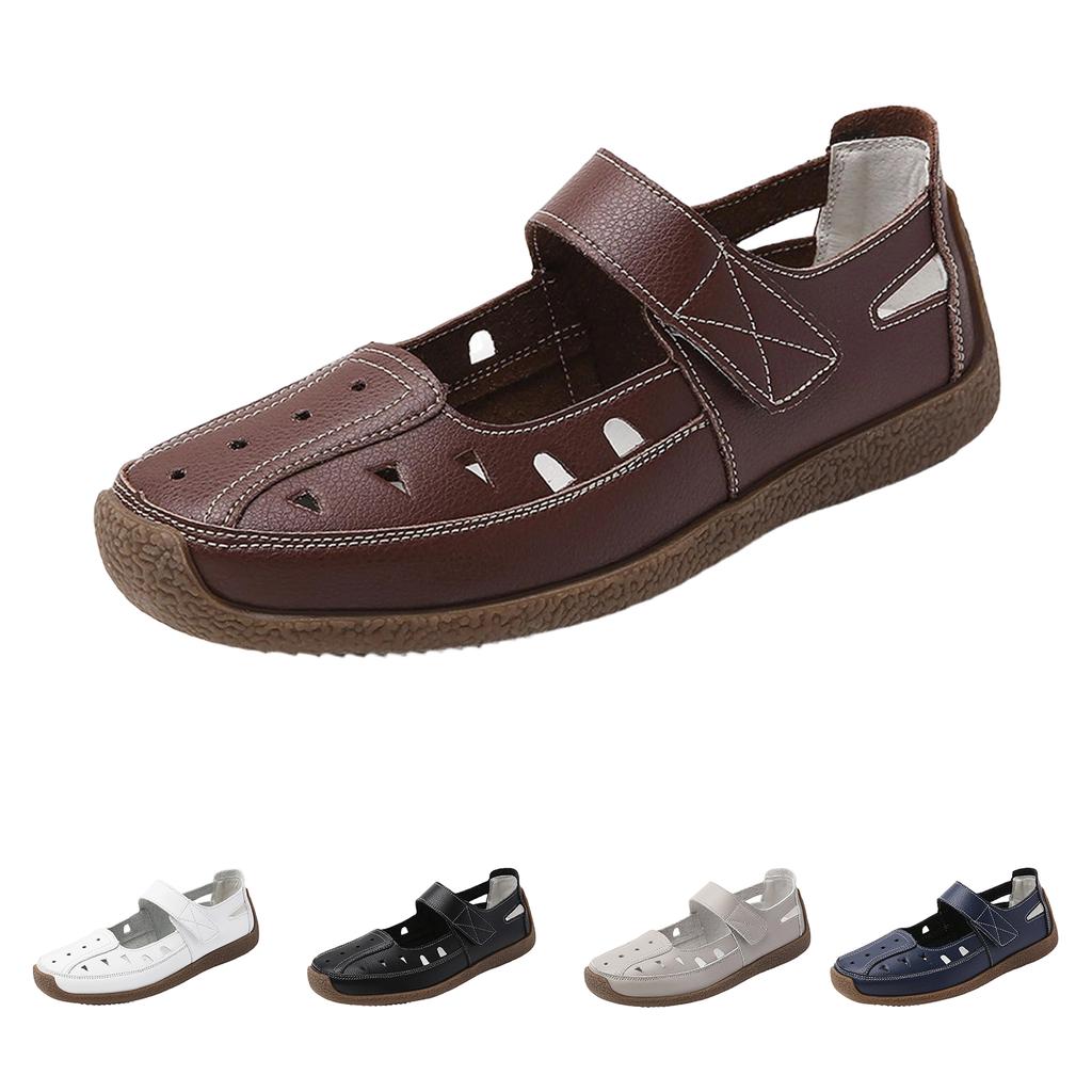 Summer Handmade Retro Soft Sole Mom Shoes Leather Casual Women's Footwear