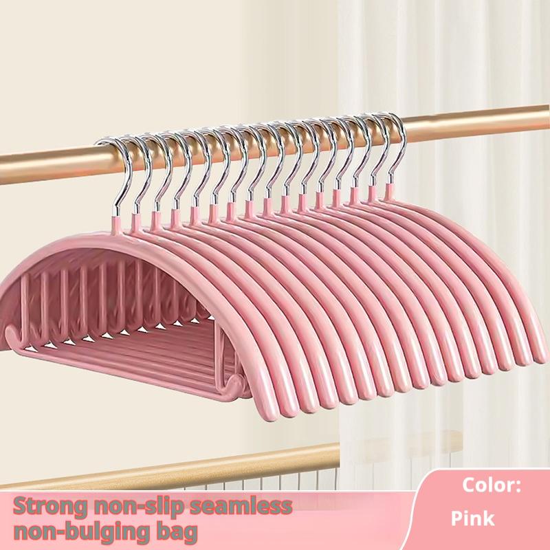 Impregnated Semi-round Coat Hanger Seamless Storage Thick Clothes Brace Non-slip Stainless Steel Clothes Hanging Adult