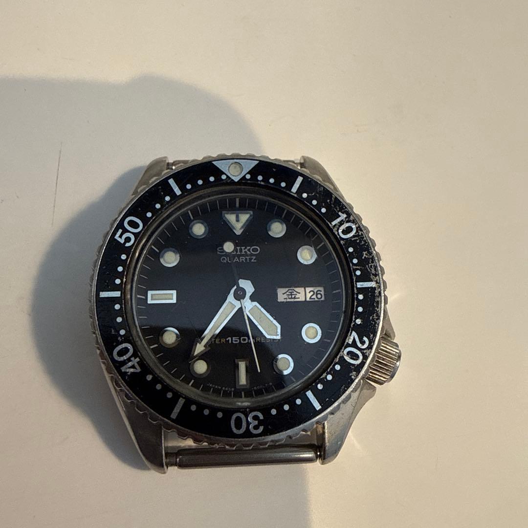 Использованные дайверские часы SEIKO 150м 6458-6000 в рабочем состоянии