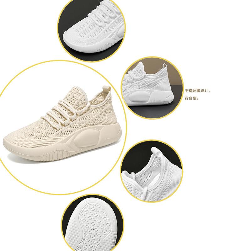 Breathable New Spring and Autumn Fly-woven Mesh Mesh Shoes Hollowed Out Summer Lightweight Sports Shoes Soft Sole