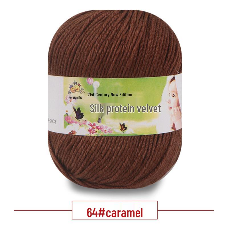 Silk Protein Baby Milk Cotton Yarn for Infant Sweaters, Hats, Shoes, Doll Crochet, and DIY Knitting Projects