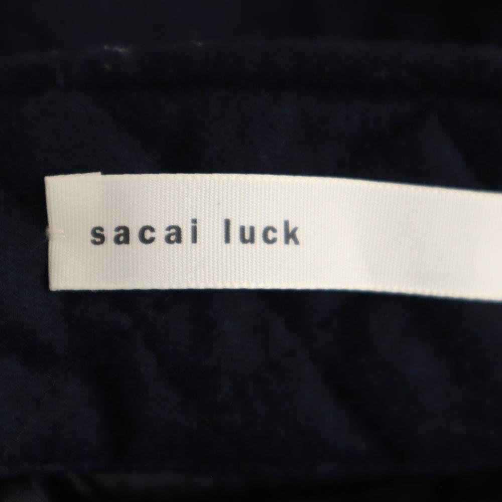Sacai Luck Quilting Minirock 2 Marineblau Füllung aus Baumwolle Damen Gebraucht