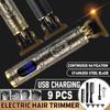 5V 10W USB Rechargeable Electric Hair Clipper Hair Trimmer Beard Razors Men Cordless Baldheaded Haircut Machine With LCD Display New
