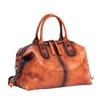 2025 European & American Retro Cowhide Women's Handbag - Top Layer, Color-Rubbed, Single Shoulder & Crossbody, Large Capacity