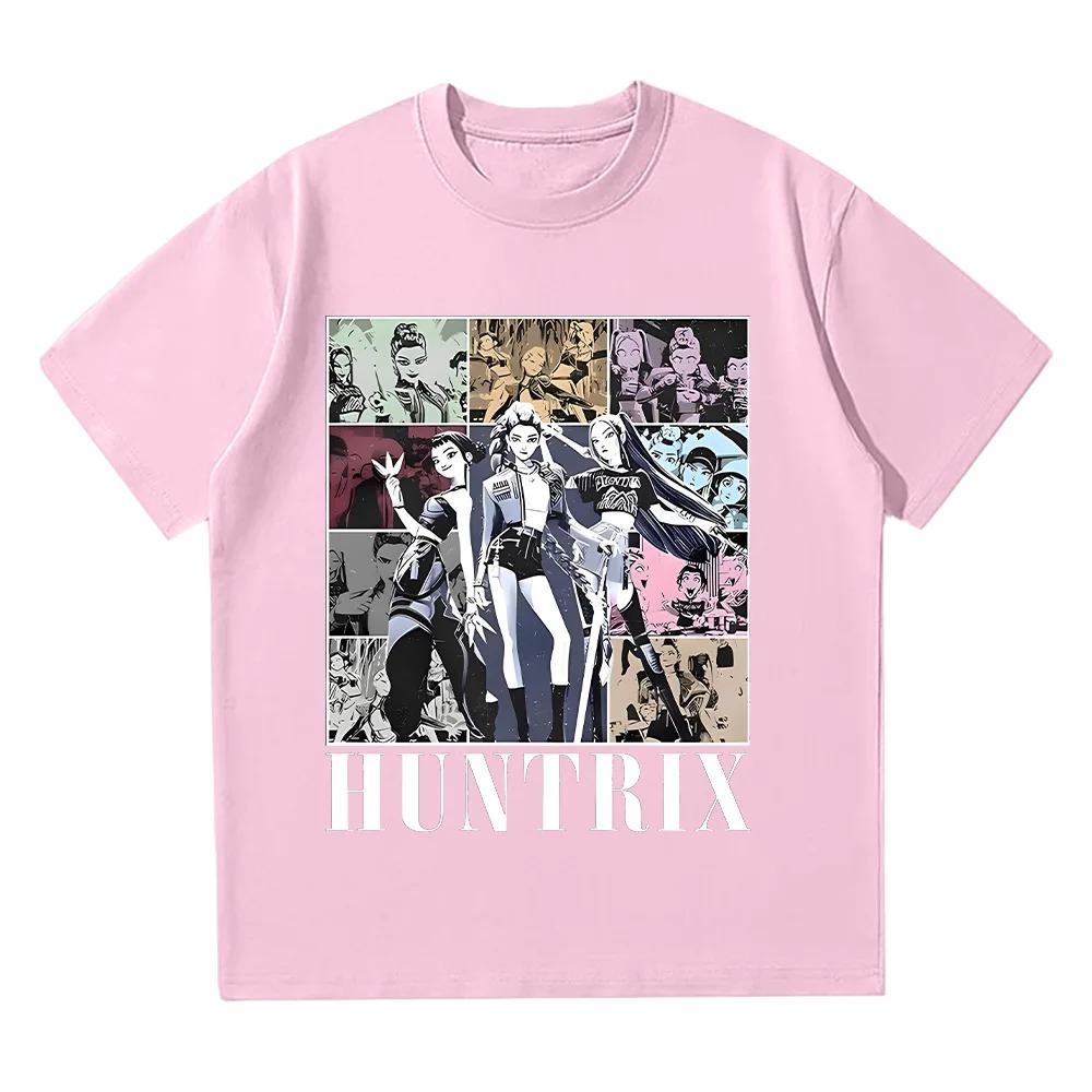 Huntrix Girl Kpop Demo Movie Vintage T Shirt Kpop Demon Hunters Tee Jinu Manga Clothing High Quality T-shirts Unisex Tops Loose