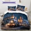 Set Copripiumino Trapuntato con Fantasia Cartone Animato Federa Decorazione per la Casa Regalo di Compleanno (1 * copripiumino + 2 * federa, senza nucleo)