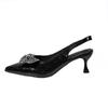 Women's High Heels 2025 Fashion Crystal Butterfly-knot Office and Career Best Seller Plus Size Closed Toe Sandals Heels Women