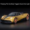 1:22 Pagani Huayra Sports Car Model Toy Alloy Diecast Doors Opened Sound Light Pull Back Miniature Supercar Holiday Kids Gifts