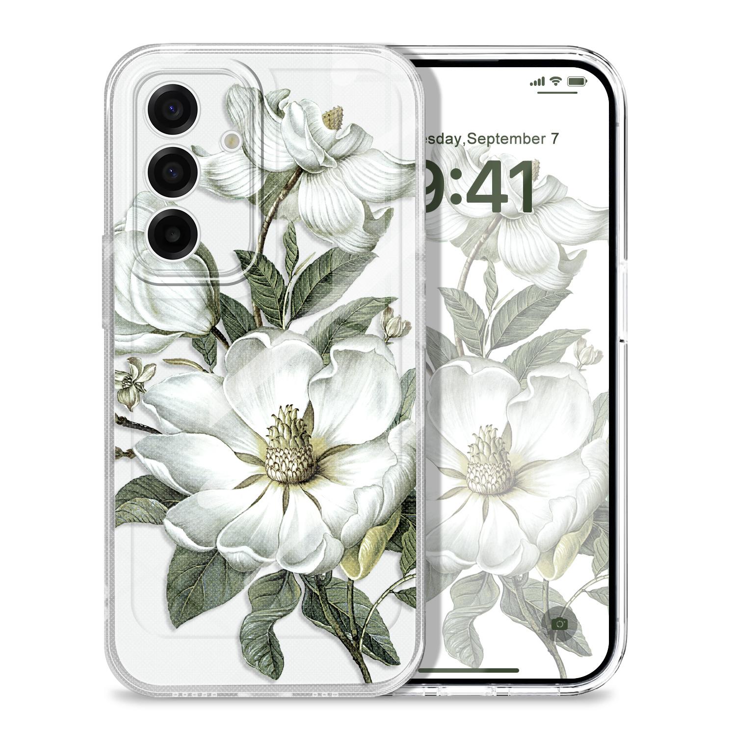 

Потрясающий прозрачный чехол с магнолиями для Samsung Galaxy A57 A56 A55 A37 A36 A35 A26 A25 A17 A16 A15 A07 A06 A05 из мягкого ТПУ Samsung A05S