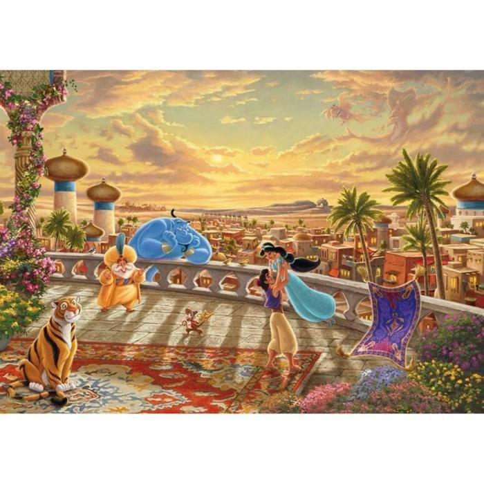 1000-Teile-Puzzle - SCHMIDT - Disney, Jasmine tanzt in der Wüste - Blau - 69,3 x 49,3 cm - Erwachsener