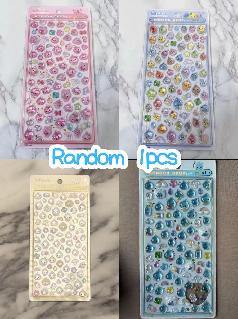 2026 Little Water Drop Sauce Mini Three Dimensional Stickers Embossed 3D Cartoon Stickers Decorative Solid Waterproof Stickers