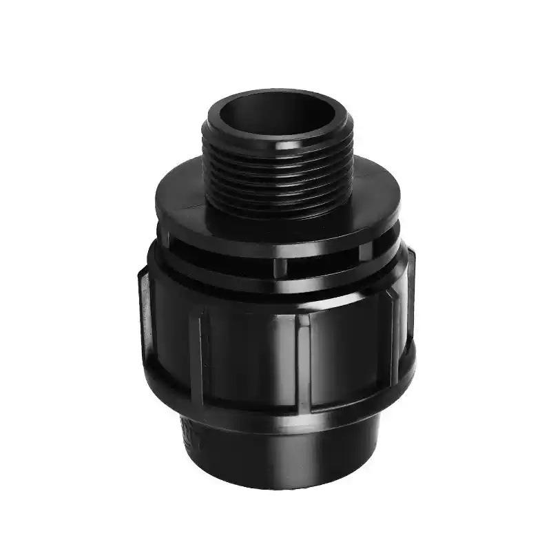 Thickened Quick Connect PE Pipe Fittings for Tap Water, 4-Point & 6-Point, 25mm Internal/External Threads
