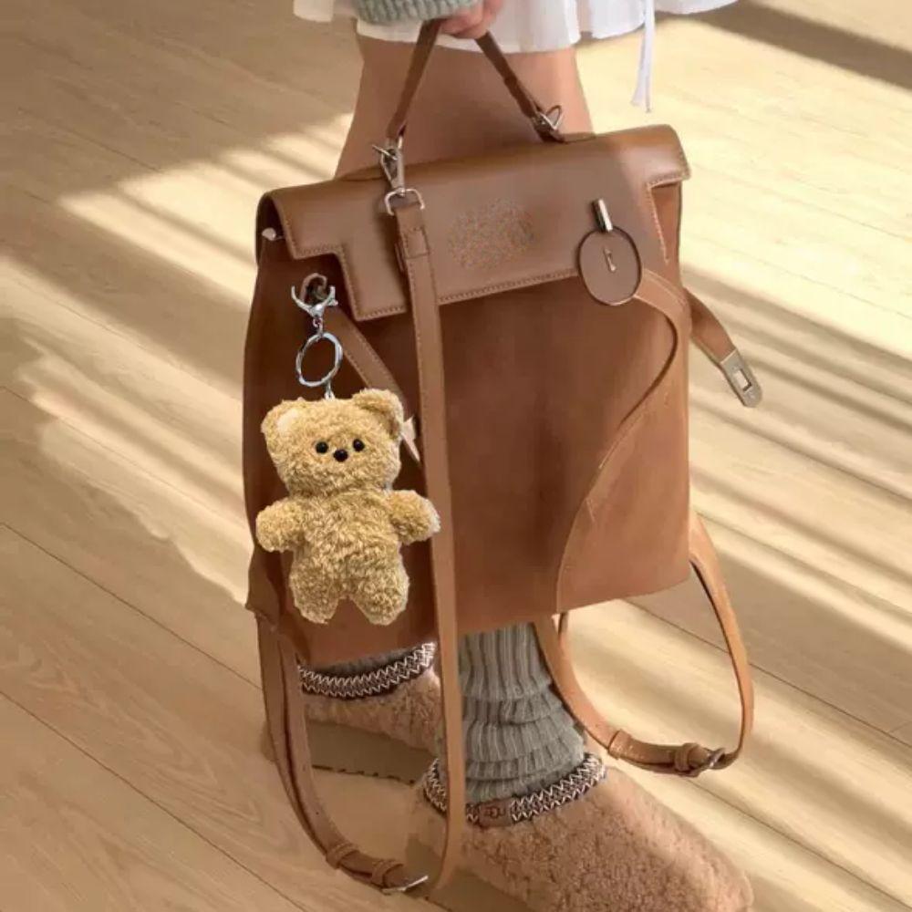 Animal Cartoon Bear Key Chain Cartoon Bear Plush Pendant Magnetic Bear Pendant  Hanging Accessory