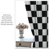 Racing Curtains for Teens Games Room Decor Black White Checkered Flag Art Printed Window Drapes for Kids Bedroom Living Room